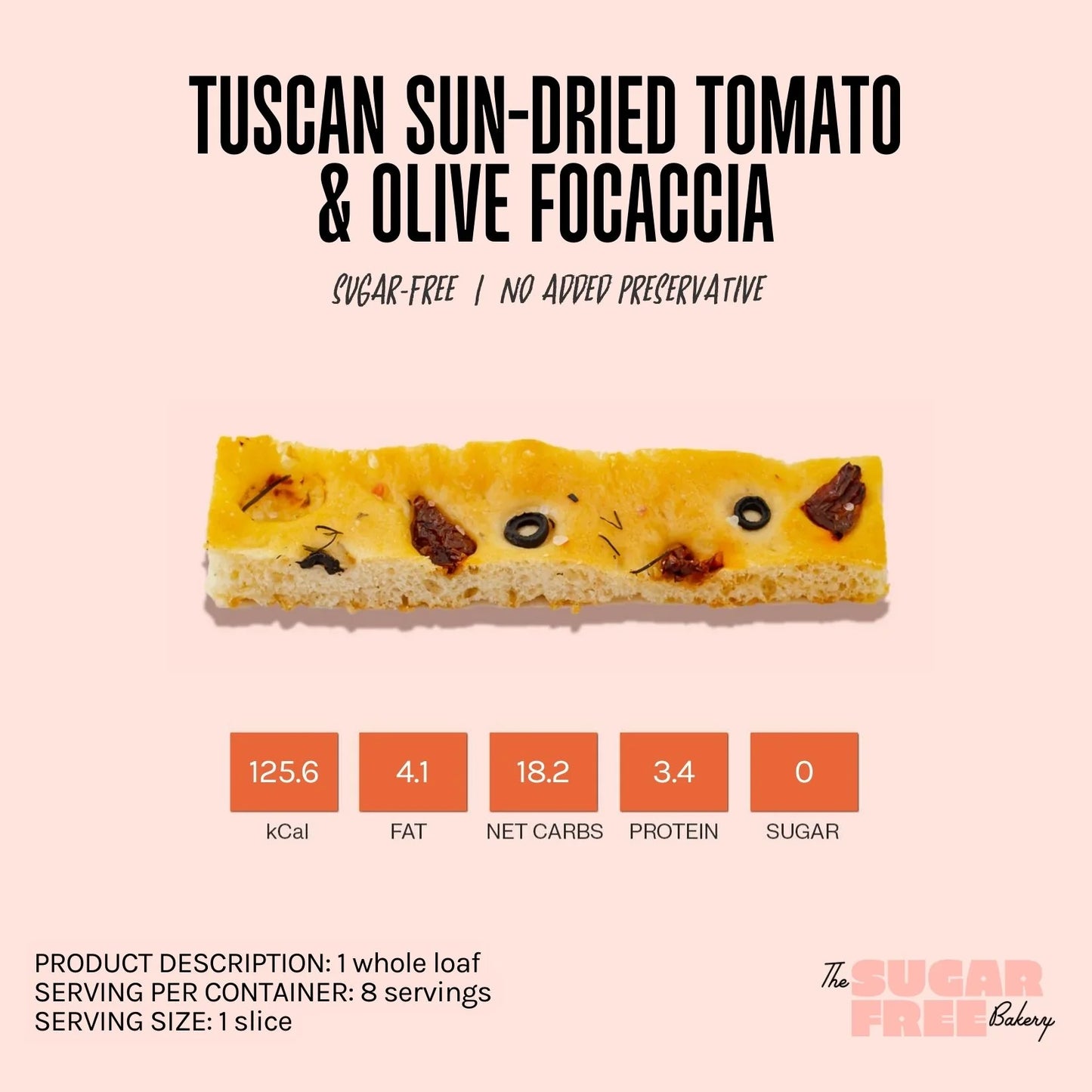tuscan sun-dried tomato & olive focaccia (frozen)