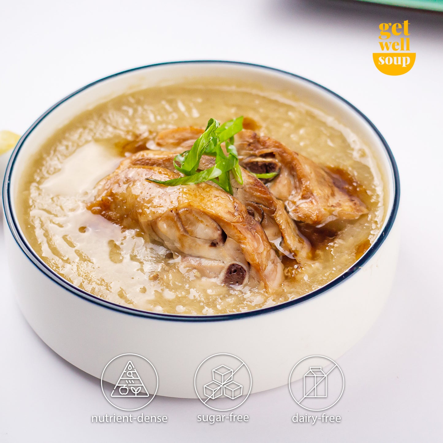 hainanese chicken arroz caldo | chicken arroz caldo | sugar free soup | dairy free soup | soup in manila | soup ph