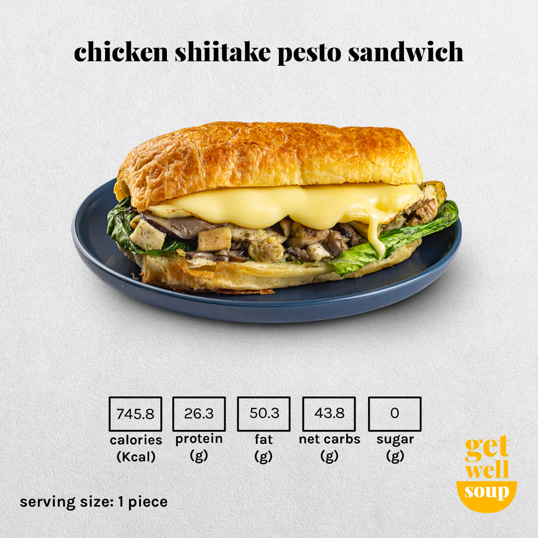 chicken shiitake pesto sandwich | chicken sandwich | pesto sandwich | sandwich in manila | sandwich ph | get well soup